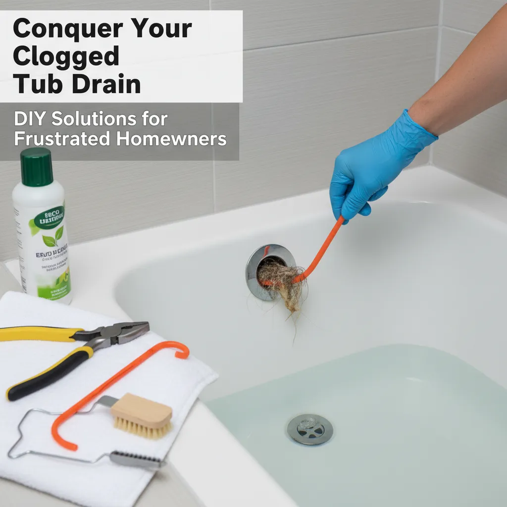 featured image for Conquer Your Clogged Tub Drain: DIY Solutions for Frustrated Homeowners
