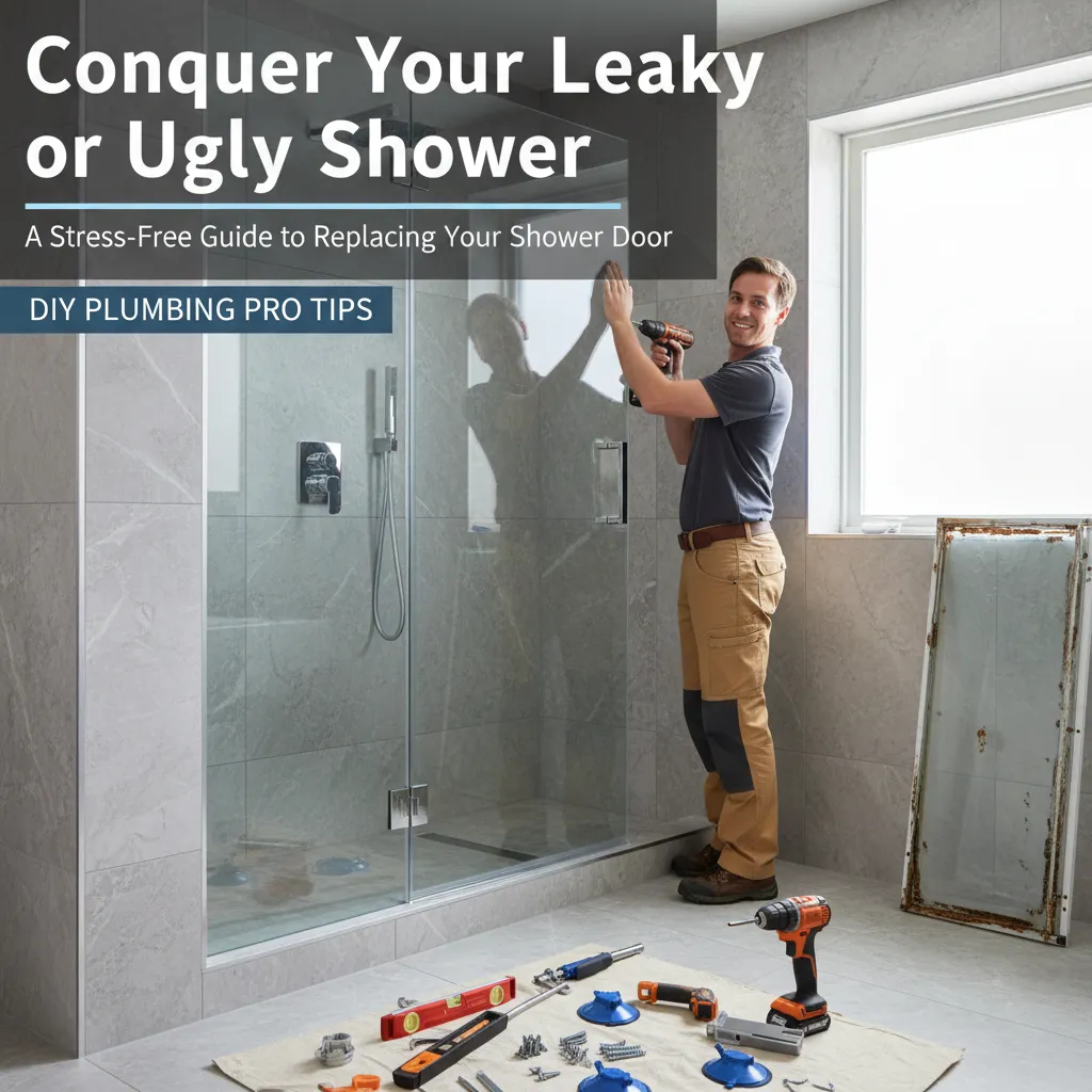 featured image for Conquer Your Leaky or Ugly Shower: A Stress-Free Guide to Replacing Your Shower Door