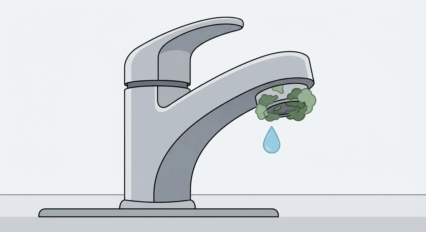 Illustration: Stop Green Deposits from Clogging Your Faucet