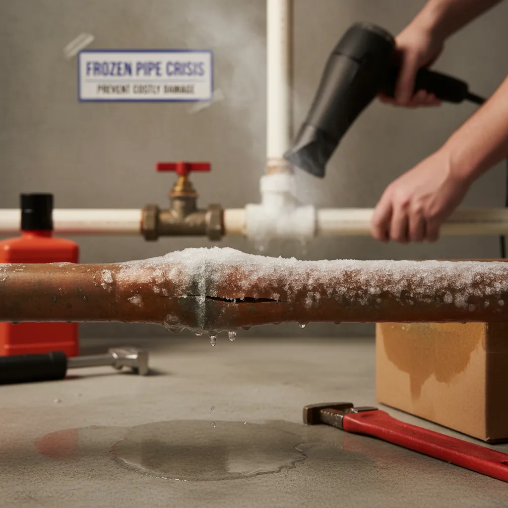 featured image for Frozen Pipe Crisis? How to Safely Thaw Pipes and Prevent Costly Damage