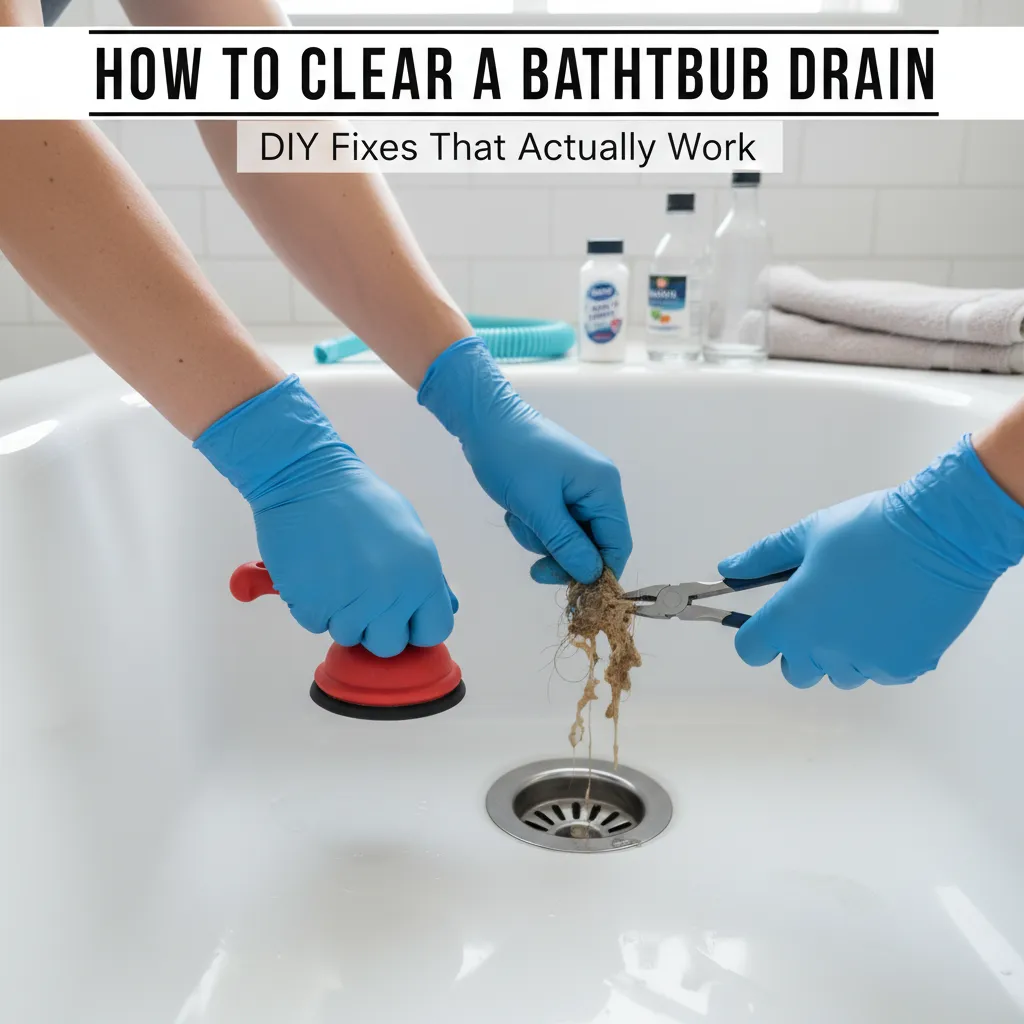 featured image for How to Clear a Bathtub Drain: DIY Fixes That Actually Work