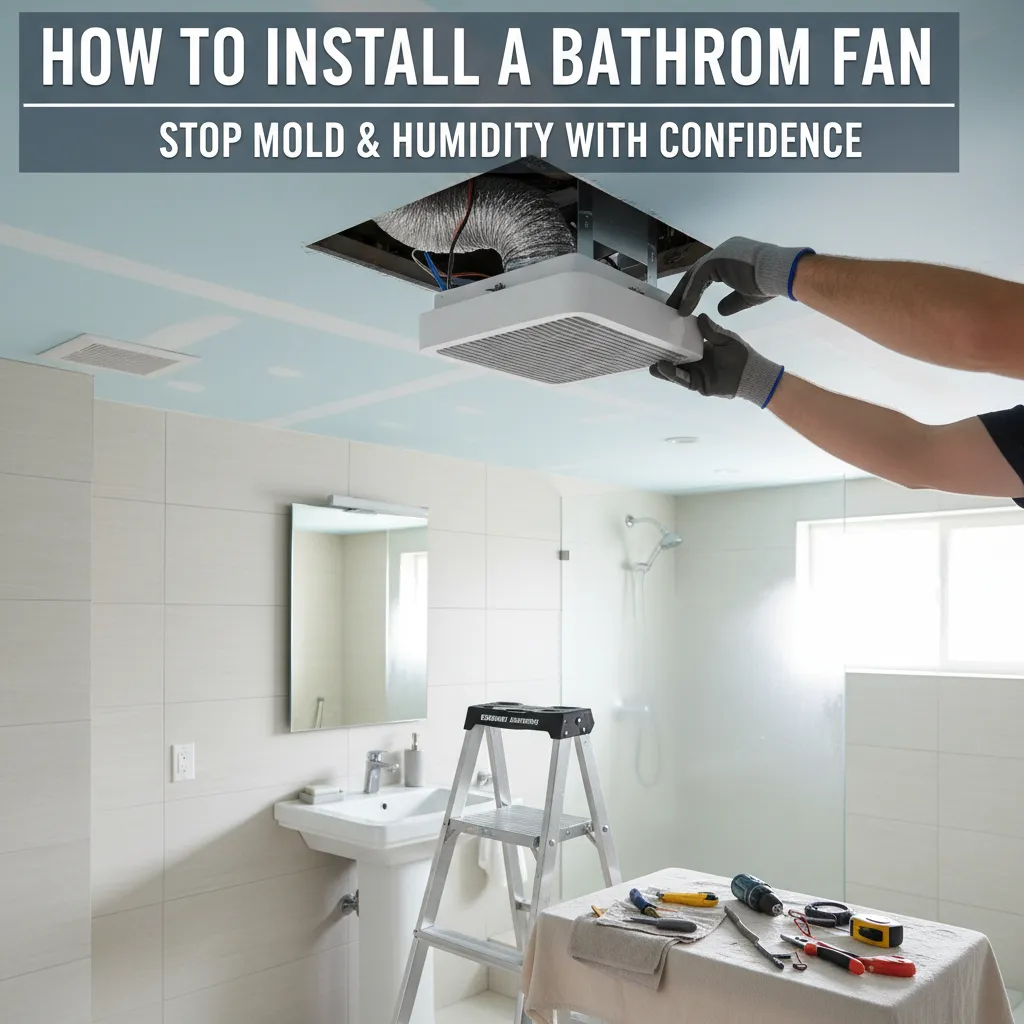 featured image for How to Install a Bathroom Fan: Stop Mold & Humidity with Confidence
