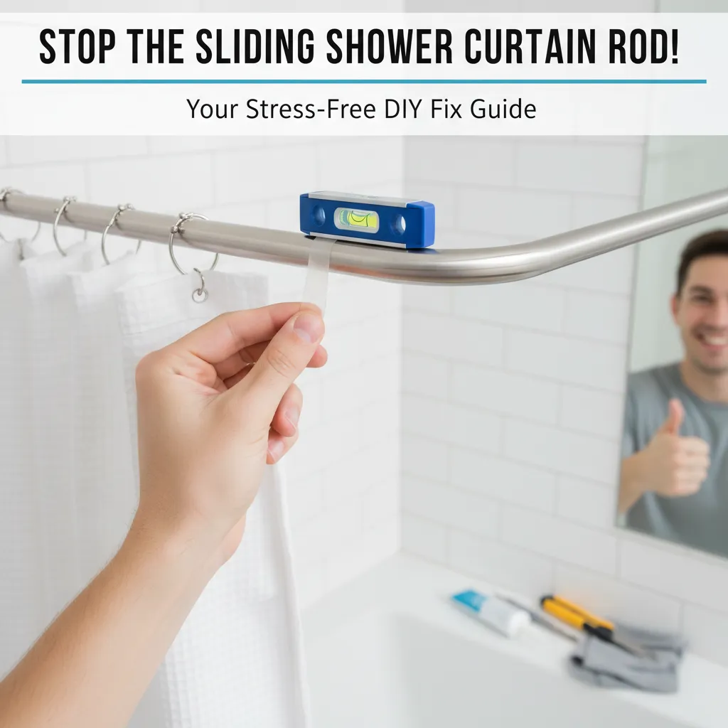featured image for Stop the Sliding Shower Curtain Rod! Your Stress-Free DIY Fix Guide