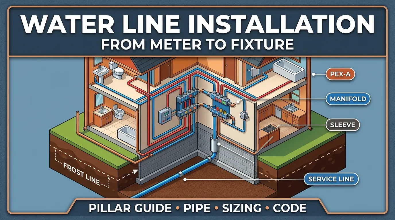 Illustration: Water Line Installation: A Complete Guide to Whole-House Supply Lines